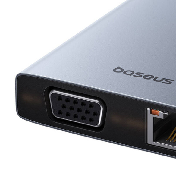 Baseus PortalJoy Series | Adapter HUB USB-C do 13 Portów,  2x HDMI, VGA, DP,  2x USB3.1, USB2.0, USB-C, Mini Jack, RJ45, SF/TF 1
