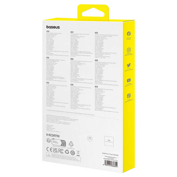 Baseus PortalJoy Series | Adapter HUB USB-C do 13 Portów,  2x HDMI, VGA, DP,  2x USB3.1, USB2.0, USB-C, Mini Jack, RJ45, SF/TF 1