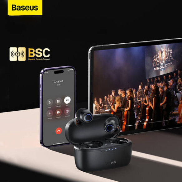 Baseus Bowie MA10 True Wireless Earphones Cluster Black