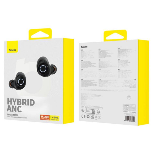 Baseus Bowie MA10 True Wireless Earphones Cluster Black