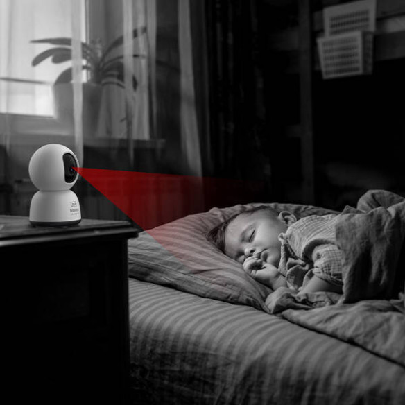 Baseus Security P1 Lite | Kamera IP WiFi Wewnętrzna, kamerka, monitoring, 2K, Aplikacja