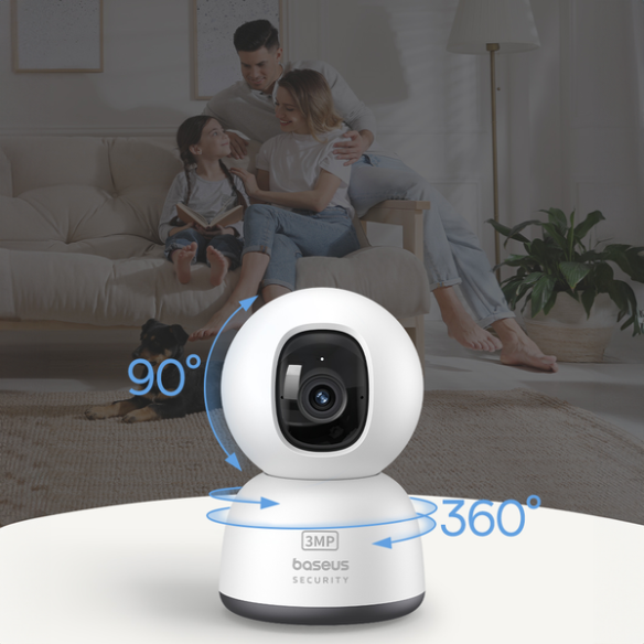 Baseus Security P1 Lite | Kamera IP WiFi Wewnętrzna, kamerka, monitoring, 2K, Aplikacja