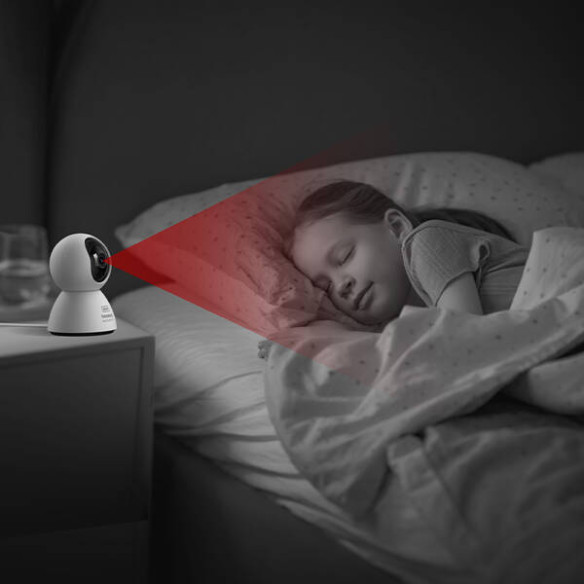 Baseus Security P1 | Inteligentna kamera wewnętrzna IP WiFi , wykrywanie ruchu, płaczu 3K