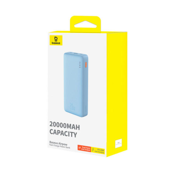 Baseus Airpow | Power Bank z szybkim ładowaniem PD 20W 20000mAh