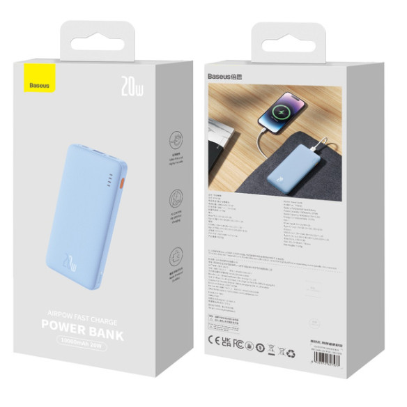Baseus Airpow | Power Bank z szybkim ładowaniem PD 20W 10000mAh