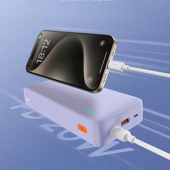 Baseus Airpow | Power Bank z szybkim ładowaniem PD 20W 20000mAh, kabel USB-C