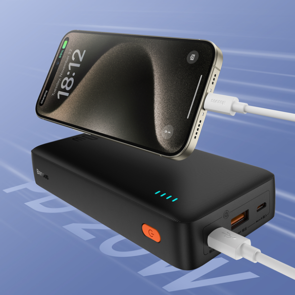 Baseus Airpow | Power Bank z szybkim ładowaniem PD 20W 20000mAh, kabel USB-C