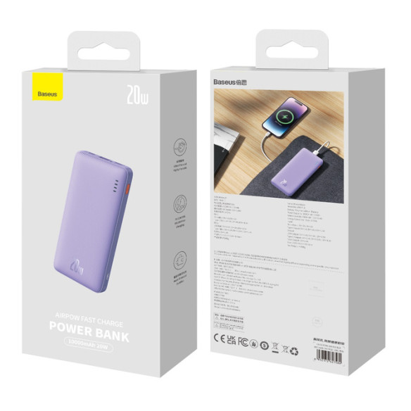 Baseus Airpow | Power Bank z szybkim ładowaniem PD 20W 10000mAh