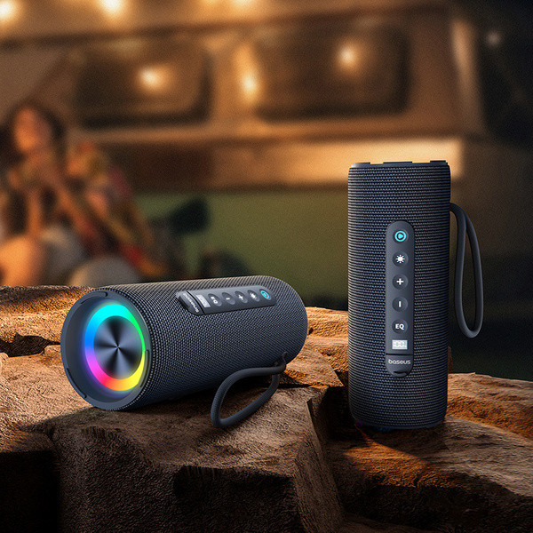 Baseus AeQur 30 | Głośnik przenośny, bezprzewodowy Bluetooth 5.3, LED RGB + aplikacja