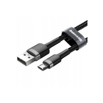 Baseus Cafule | Kabel nylonowy USB - Micro USB dwustronne złącze Quick Charge 2.4A 50cm