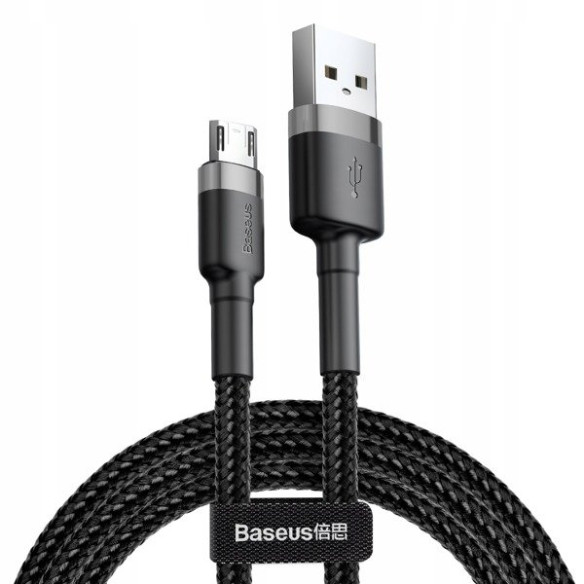 Baseus Cafule | Kabel nylonowy USB - Micro USB dwustronne złącze Quick Charge 2.4A 50cm