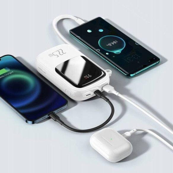 Baseus Qpow Pro | Power Bank 20000mAh 22.5W z wbudowanym kablem USB-C i szybkim ładowaniem