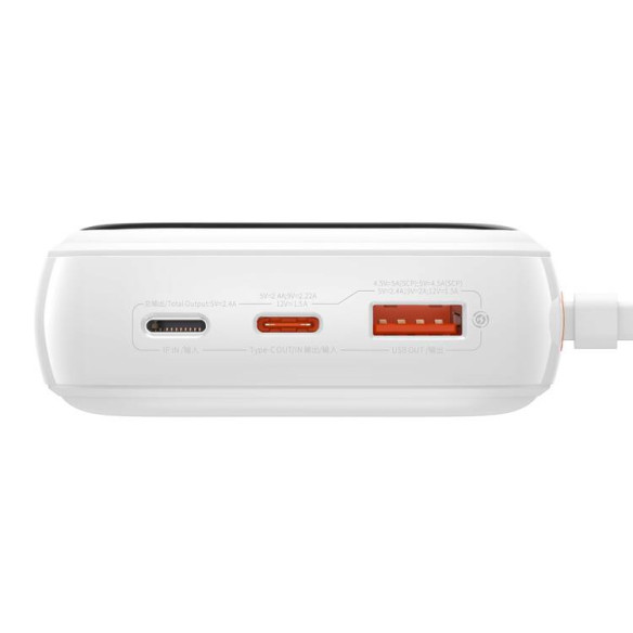 Baseus Qpow Pro | Power Bank 20000mAh 22.5W z wbudowanym kablem USB-C i szybkim ładowaniem