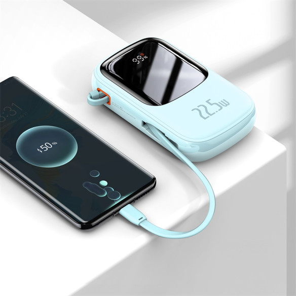 Baseus Qpow Pro | Power Bank 20000mAh 22.5W z wbudowanym kablem USB-C i szybkim ładowaniem