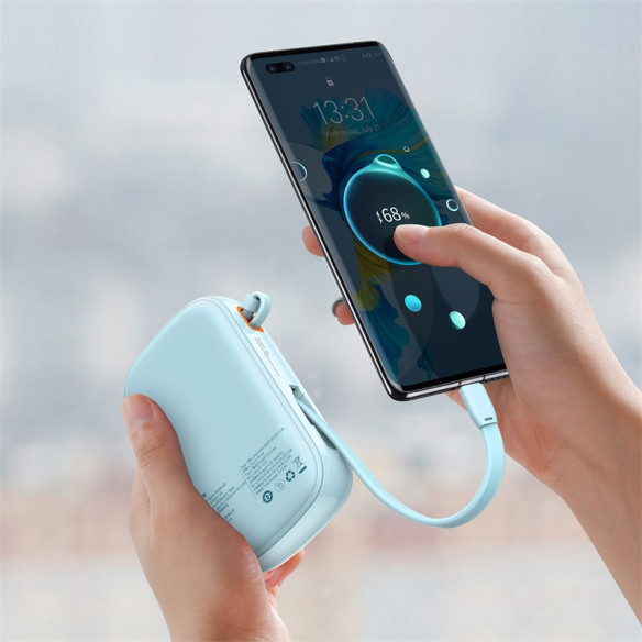 Baseus Qpow Pro | Power Bank 20000mAh 22.5W z wbudowanym kablem USB-C i szybkim ładowaniem