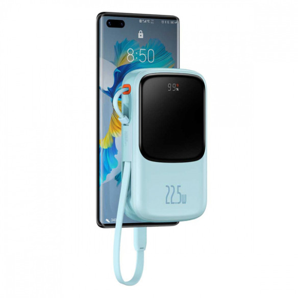 Baseus Qpow Pro | Power Bank 20000mAh 22.5W z wbudowanym kablem USB-C i szybkim ładowaniem
