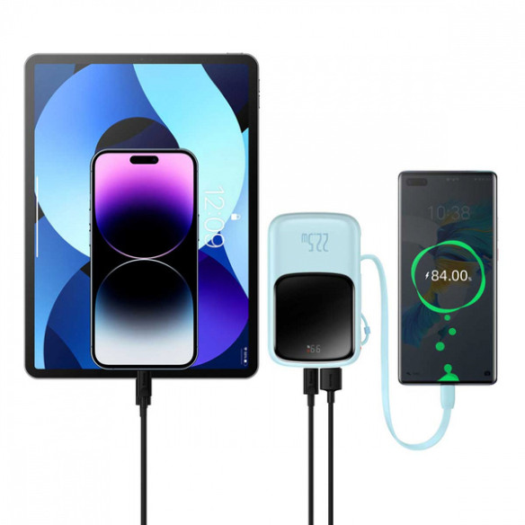 Baseus Qpow Pro | Power Bank 20000mAh 22.5W z wbudowanym kablem USB-C i szybkim ładowaniem