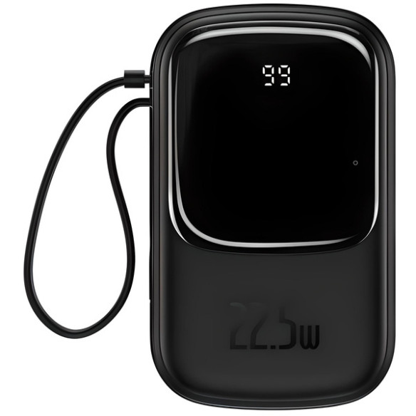 Baseus Qpow Pro | Power Bank 20000mAh 22.5W z wbudowanym kablem USB-C i szybkim ładowaniem