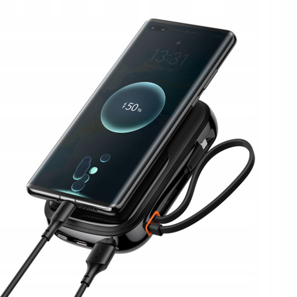 Baseus Qpow Pro | Power Bank 20000mAh 22.5W z wbudowanym kablem USB-C i szybkim ładowaniem