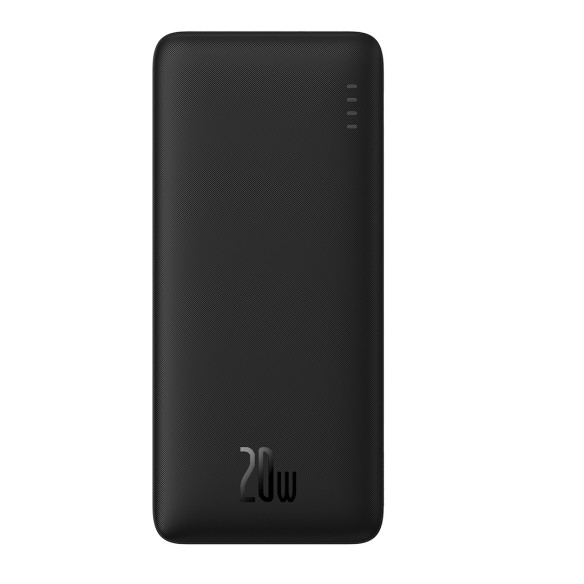 Baseus Airpow Fast Charge Power Bank 10000mAh 20W  Black（With Simple Series Charging Cable USB to Type-C 30cm  Black)
