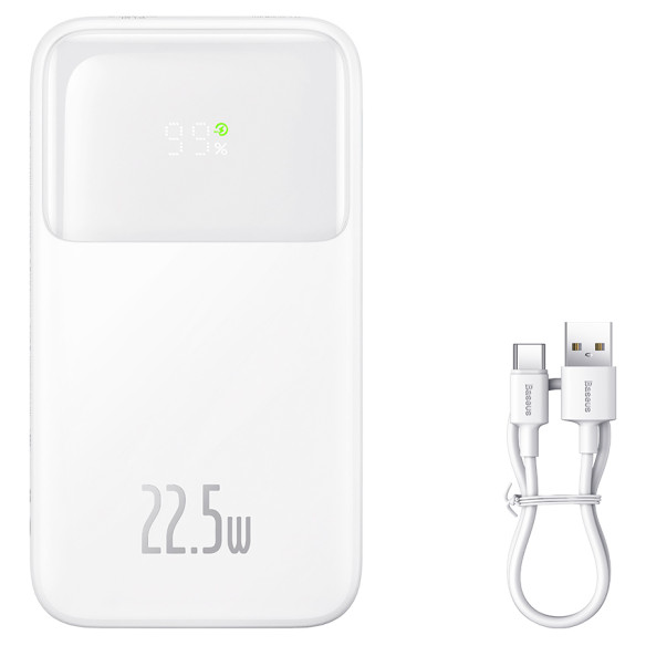 Baseus Comet Series | Power Bank z wbudowanymi kablami USB-C Lightning 10000mAh 22.5W PD QC