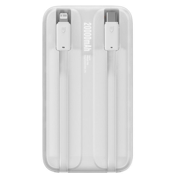 Baseus Comet Series | Power Bank z wbudowanymi kablami USB-C Lightning 20000mAh 22.5W PD QC