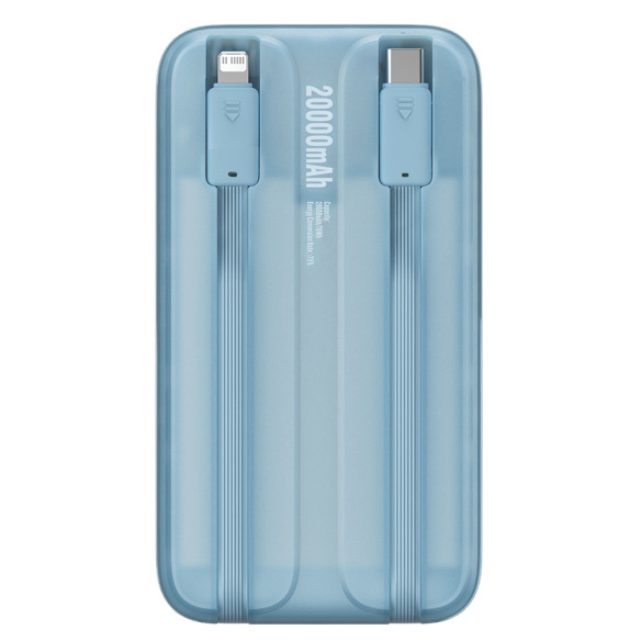 Baseus Comet Series | Power Bank z wbudowanymi kablami USB-C Lightning 20000mAh 22.5W PD QC