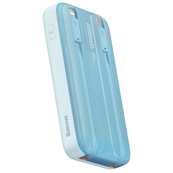 Baseus Comet Series | Power Bank z wbudowanymi kablami USB-C Lightning 20000mAh 22.5W PD QC