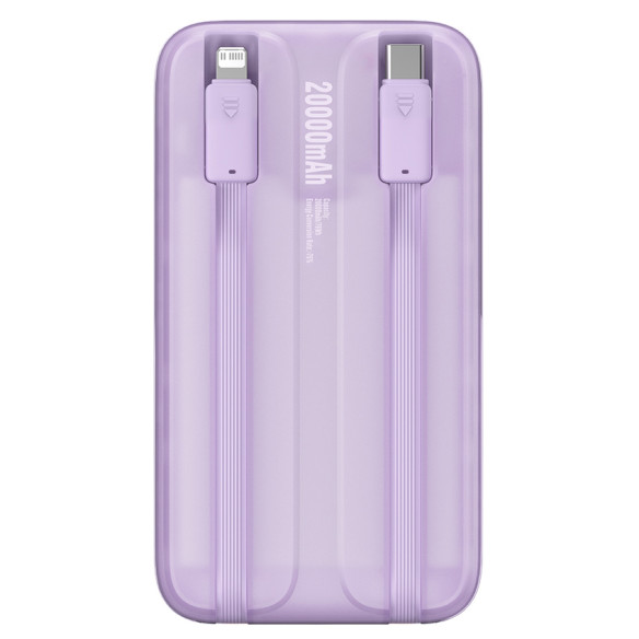 Baseus Comet Series | Power Bank z wbudowanymi kablami USB-C Lightning 20000mAh 22.5W PD QC