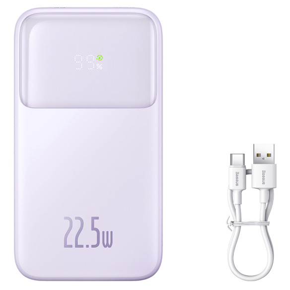 Baseus Comet Series | Power Bank z wbudowanymi kablami USB-C Lightning 20000mAh 22.5W PD QC