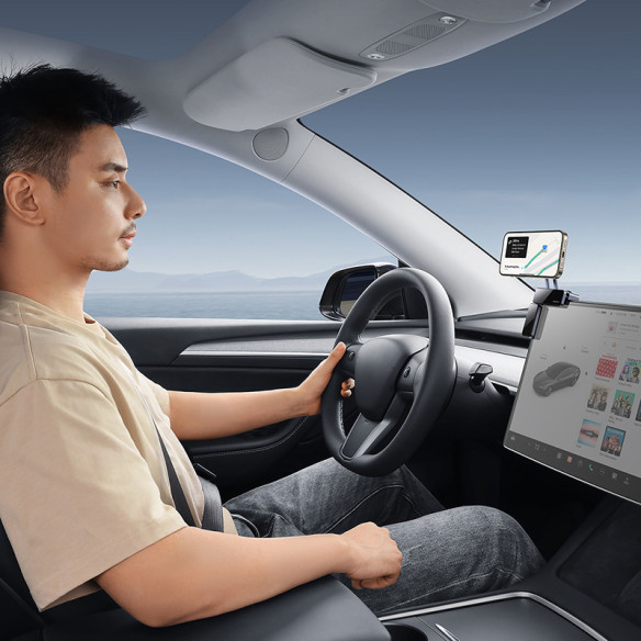 Baseus MaxView  | Uchwyt magnetyczny samochodowy do telefonu na ekran samochodwy, Tesla