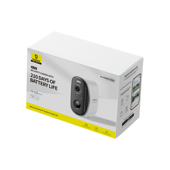 Baseus Security N1 | Bezprzewodowa kamera zewnętrzna 2K, Monitoring z mikrofonem
