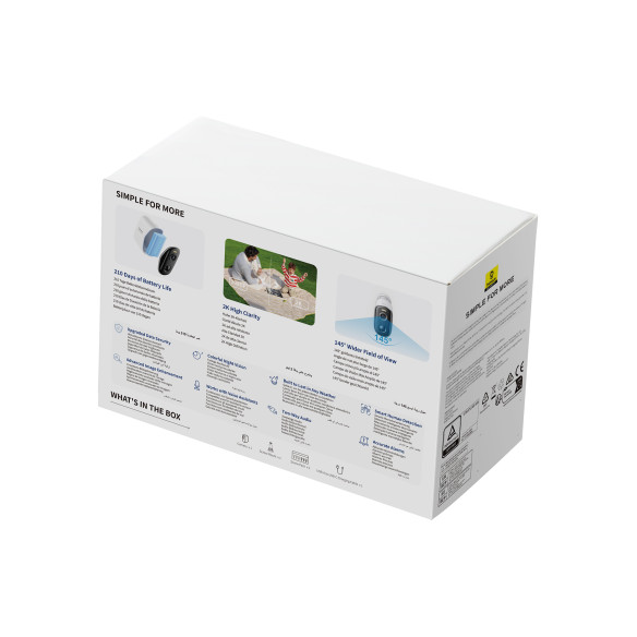 Baseus Security N1 | Bezprzewodowa kamera zewnętrzna 2K, Monitoring z mikrofonem