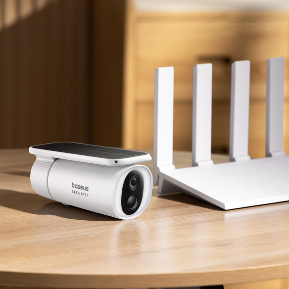 Baseus Security S1 | Kamera bezprzewodowa, Monitoring 2K z trybem nocnym i mikrofonem 8GB pamięci , Solarna