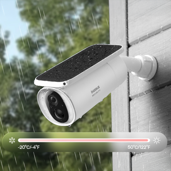Baseus Security S1 | Kamera bezprzewodowa, Monitoring 2K z trybem nocnym i mikrofonem 8GB pamięci , Solarna
