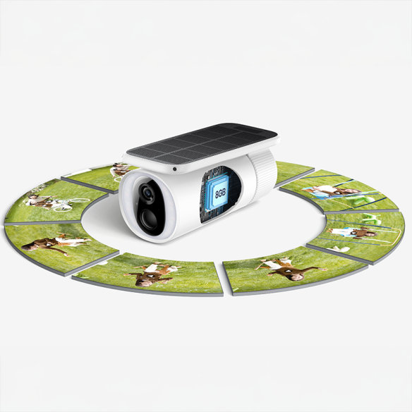 Baseus Security S1 | Kamera bezprzewodowa, Monitoring 2K z trybem nocnym i mikrofonem 8GB pamięci , Solarna