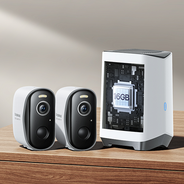 Baseus Security N1 | Zestaw 2x kamera zewnętrzna, bezprzewodowa. Monitoring z Home Station
