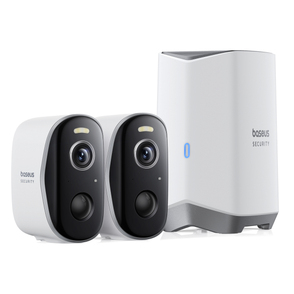 Baseus Security N1 | Zestaw 2x kamera zewnętrzna, bezprzewodowa. Monitoring z Home Station