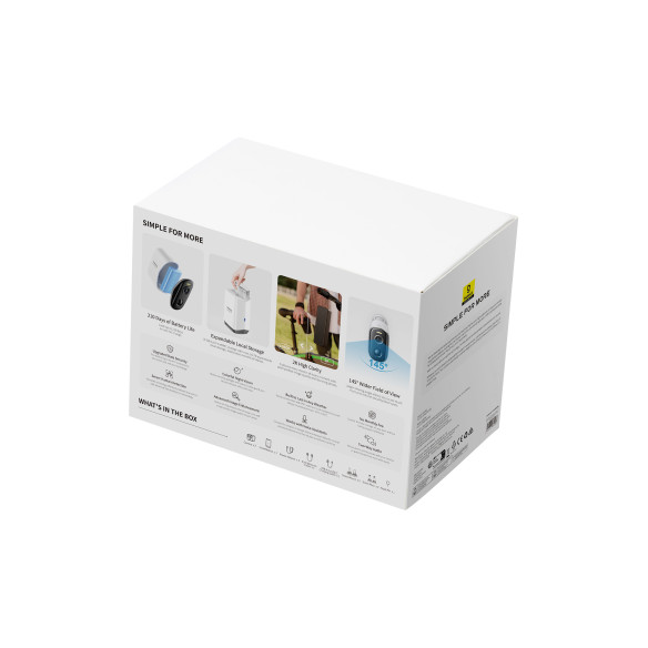 Baseus Security N1 | Zestaw 2x kamera zewnętrzna, bezprzewodowa. Monitoring z Home Station