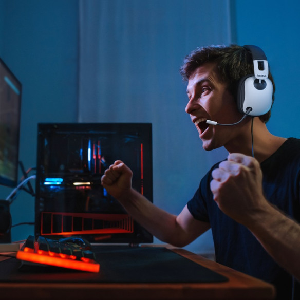 Baseus GoPlay 1 Max | Słuchawki przewodowe nauszne gamingowe Mini Jack 3.5mm 