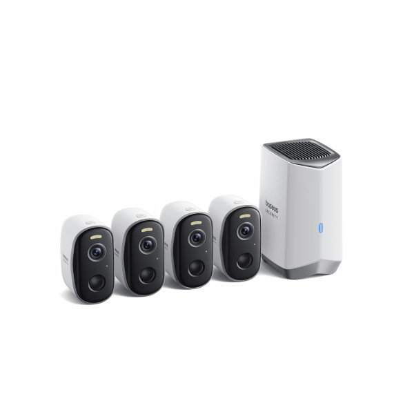 Baseus Security N1 | Zestaw 4 kamer zewnętrznych bezprzewodowych, monitoring + baza