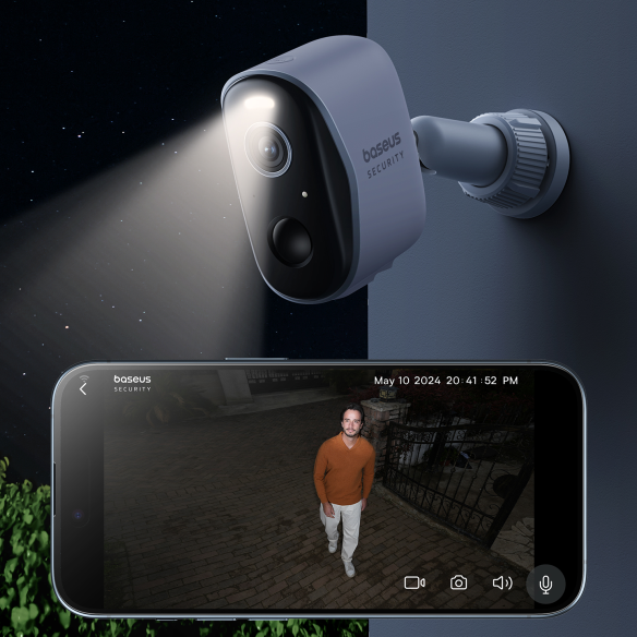 Baseus Security N1 | Zestaw 4 kamer zewnętrznych bezprzewodowych, monitoring + baza