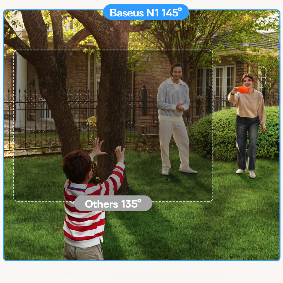 Baseus Security N1 | Zestaw 4 kamer zewnętrznych bezprzewodowych, monitoring + baza
