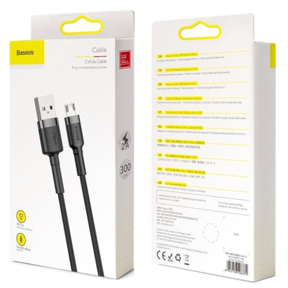 Baseus Cafule | Mocny kabel USB - Micro USB dwustronny 2A 3m