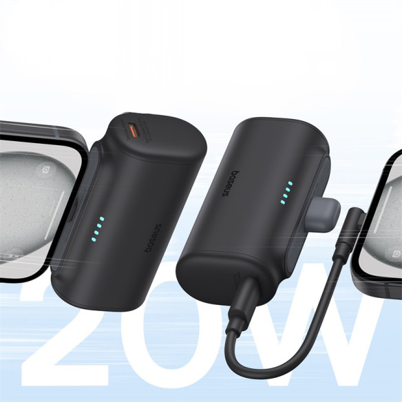Baseus Compact | Mały Power Bank 5000mAh z szybkim ładowaniem 20W PD USB-C