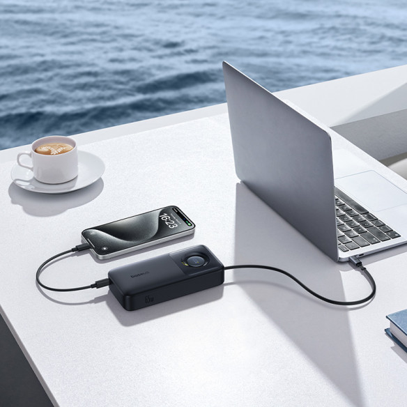 Baseus Free2Pull | Power Bank z wbudowanym kablem USB-C 65W PD 