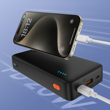 Baseus Airpow | Power Bank z szybkim ładowaniem PD 20W 20000mAh, kabel USB-C