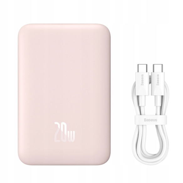 BASEUS Magnetic Mini Wireless Fast Charge Power Bank 10000mAh 20W Pink
