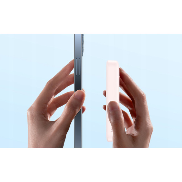 BASEUS Magnetic Mini Wireless Fast Charge Power Bank 10000mAh 20W Pink