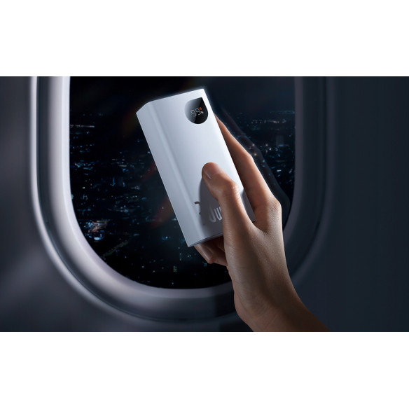 Baseus Adaman2 Digital Display Fast Charge Power Bank 10000mAh 30W White